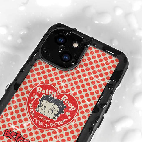 Betty Boop Red Heart iPhone 15 Plus Waterproof Case